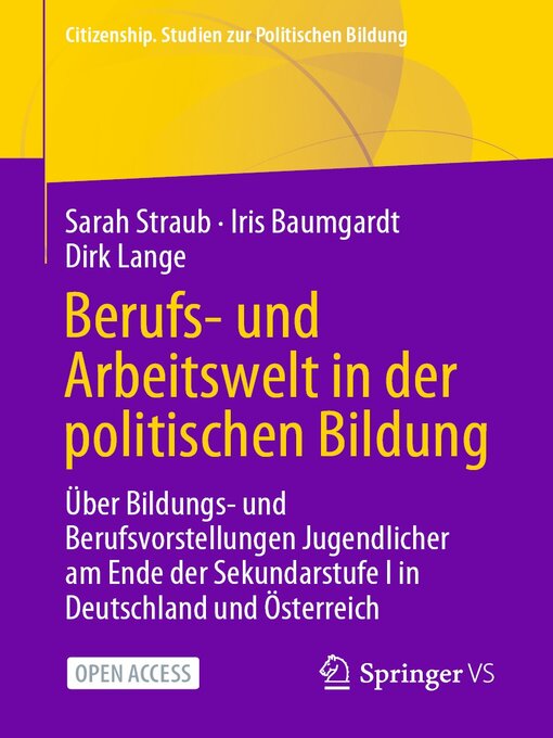 Title details for Berufs- und Arbeitswelt in der politischen Bildung by Sarah Straub - Wait list